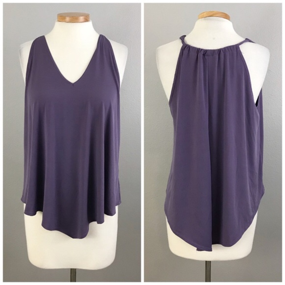 lovely lavender sleeveless blouse